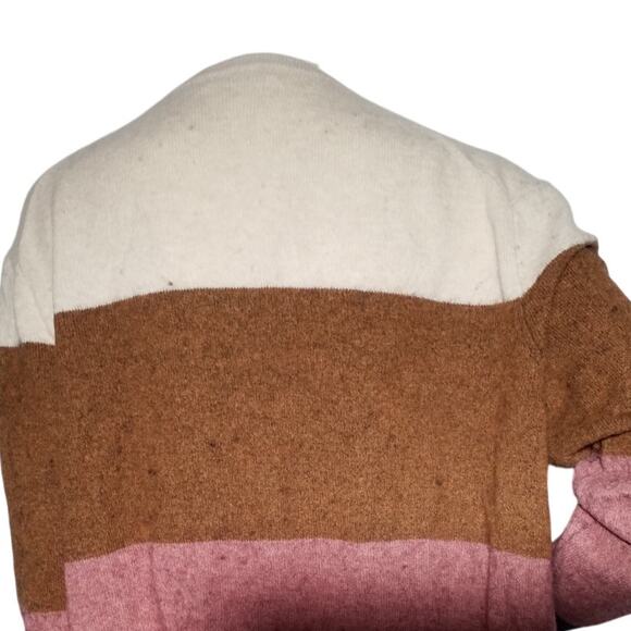 Madewell Kent Striped Cardigan Sweater | Heather Quinoa | Size Large - Picture 4 of 6